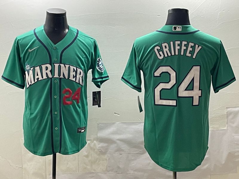 Men Seattle Mariners #24 Griffey Green Game 2025 Nike MLB Jersey style 3